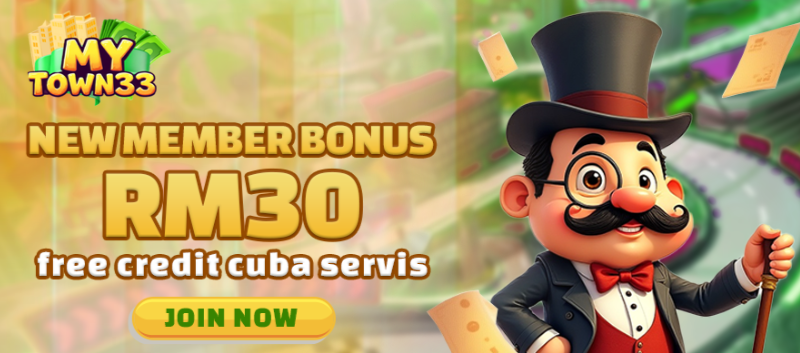 MyTown33 Free Credit RM50 No Deposit