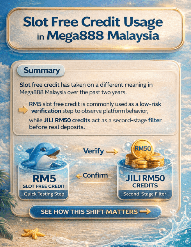 Summary usage on how player using Slot Free Credit bonus